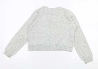 H&M Girls Grey  Cotton Pullover Sweatshirt Size 9-10 Years  Pullover - I love dreaming
