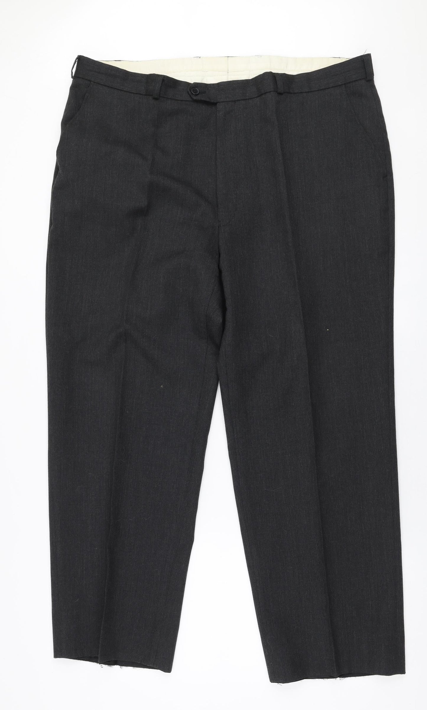 Sensia Rossi Mens Grey  Wool Trousers  Size 41 in L28 in Regular Zip