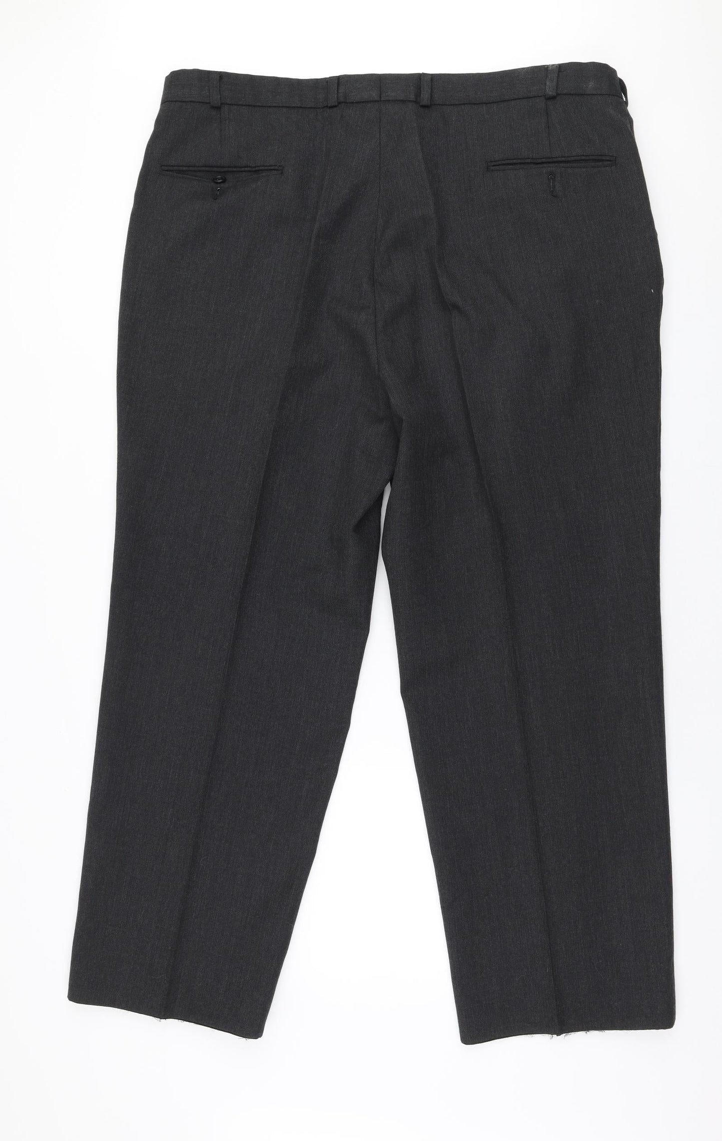 Sensia Rossi Mens Grey  Wool Trousers  Size 41 in L28 in Regular Zip
