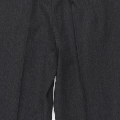Sensia Rossi Mens Grey  Wool Trousers  Size 41 in L28 in Regular Zip