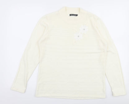 Womens UK Size S Bonmarche Ivory Pullover Jumper