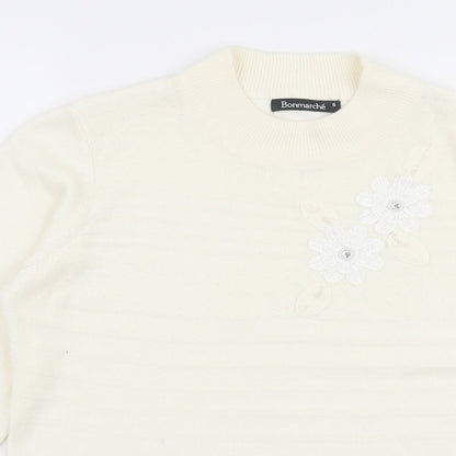 Womens UK Size S Bonmarche Ivory Pullover Jumper