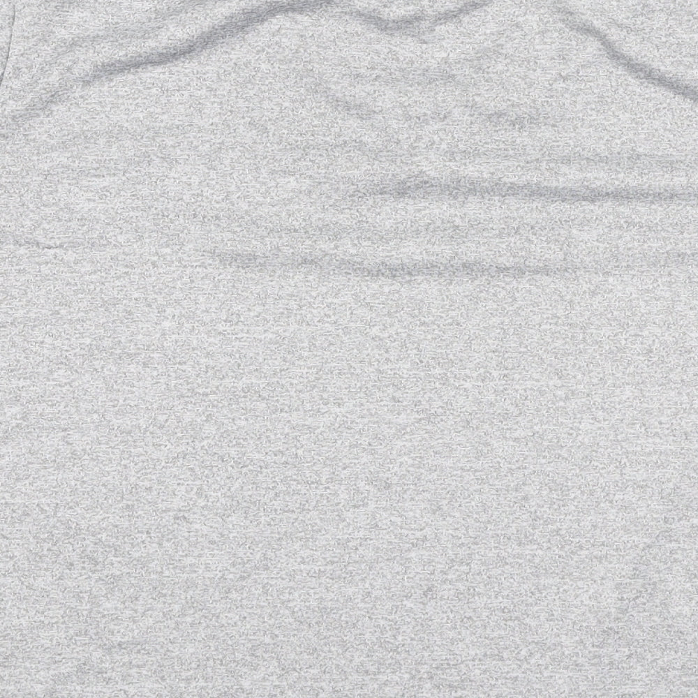 SheIn Womens Grey  Polyester Basic T-Shirt Size XL V-Neck