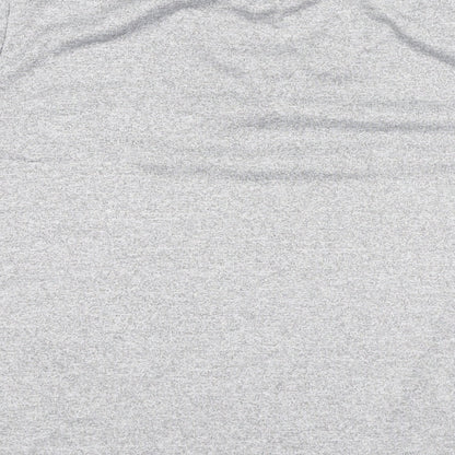 SheIn Womens Grey  Polyester Basic T-Shirt Size XL V-Neck