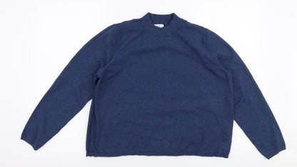Primark Womens Blue High Neck  Polyester Pullover Jumper Size XL