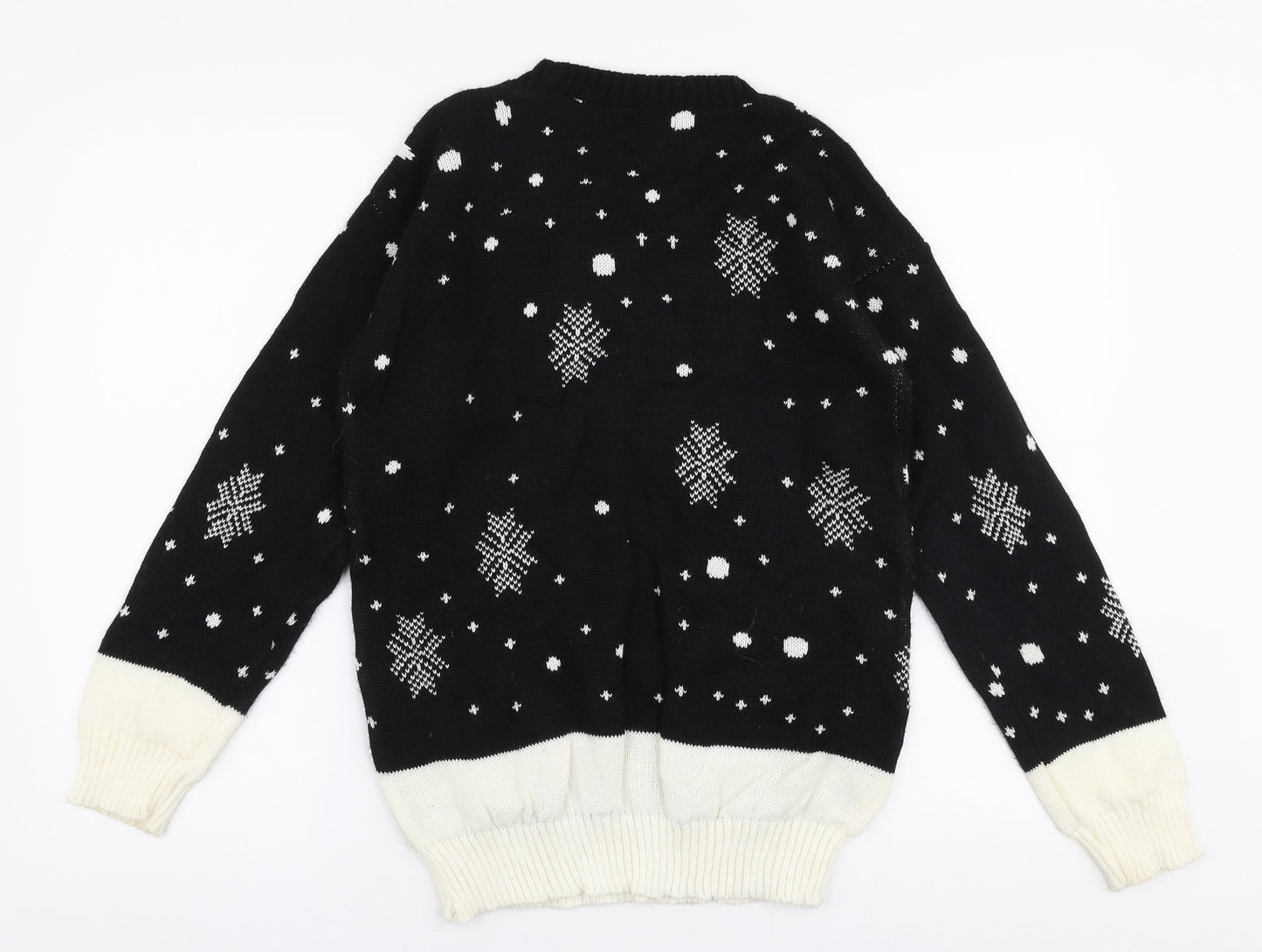 Dolls Mens Multicoloured Round Neck  Acrylic Pullover Jumper Size M   - Christmas Rudolf