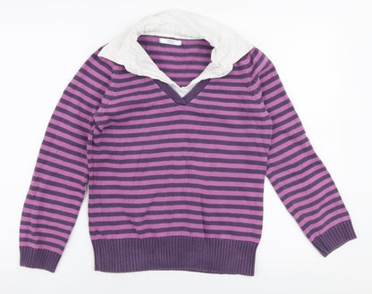 Womens UK Size 12 Marks and Spencer Purple Pullover Jumper
