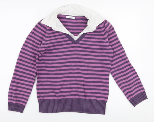 Womens UK Size 12 Marks and Spencer Purple Pullover Jumper