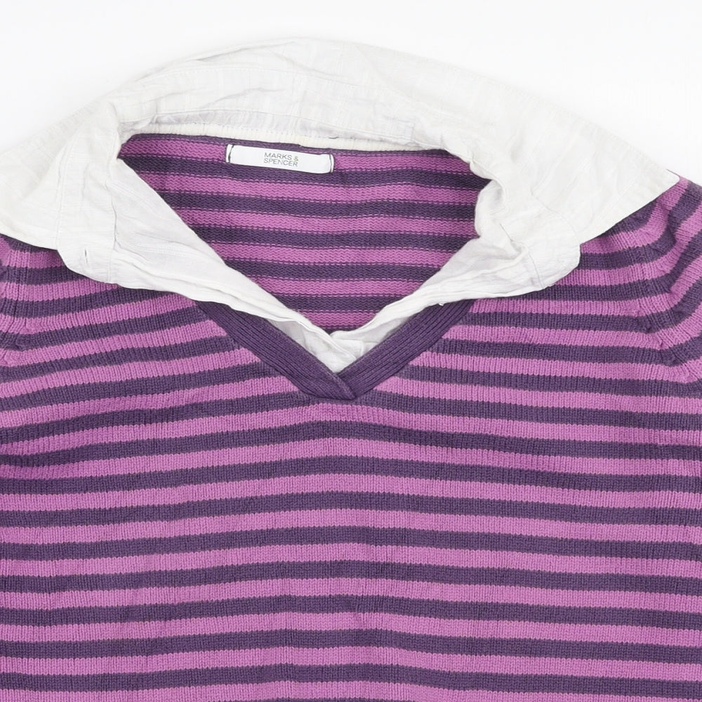 Womens UK Size 12 Marks and Spencer Purple Pullover Jumper