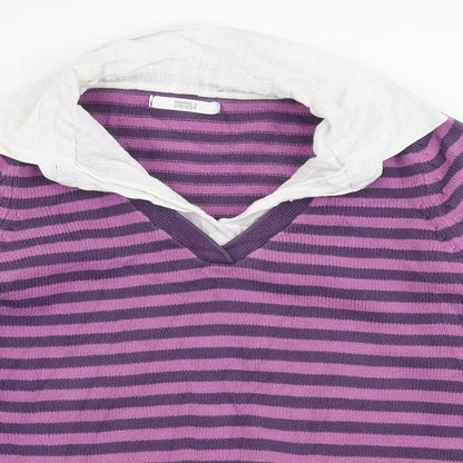 Womens UK Size 12 Marks and Spencer Purple Pullover Jumper