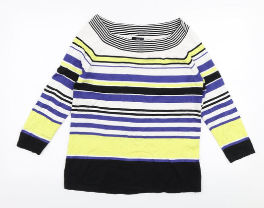 Womens UK Size 14 M&Co Multicoloured Pullover Jumper