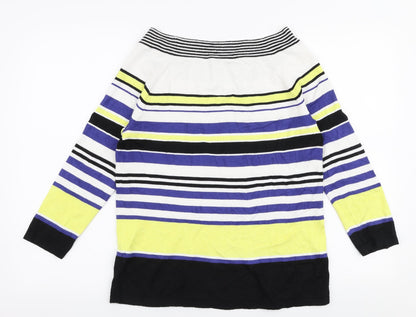 Womens UK Size 14 M&Co Multicoloured Pullover Jumper