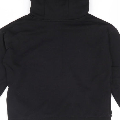 Dunnes Stores Girls Black  Cotton Pullover Hoodie Size 10-11 Years  Pullover