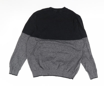 Burton Mens Grey Crew Neck  Cotton Pullover Jumper Size L