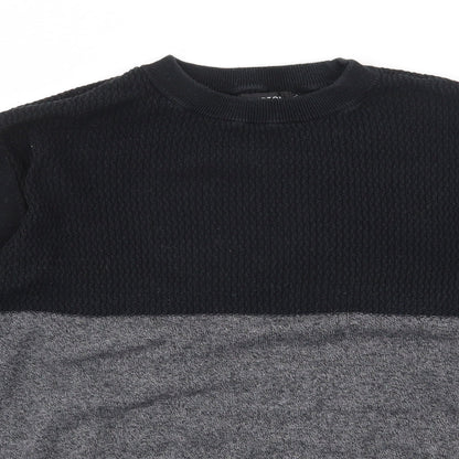 Burton Mens Grey Crew Neck  Cotton Pullover Jumper Size L