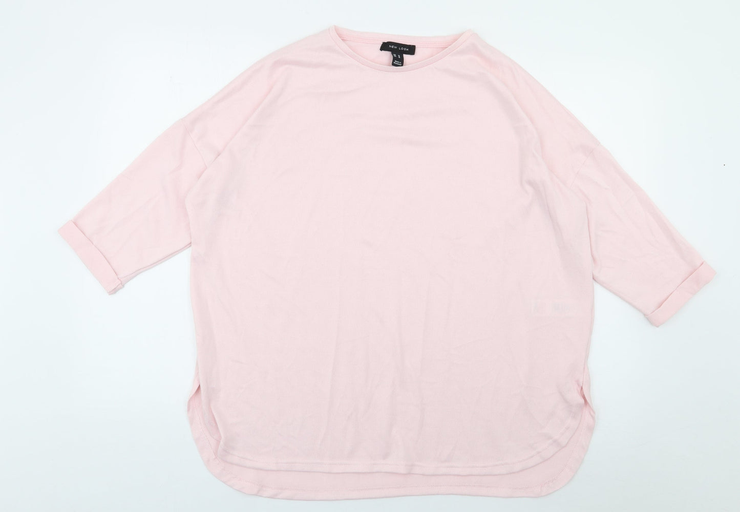 Womens UK Size M New Look Pink Jersey T-Shirt