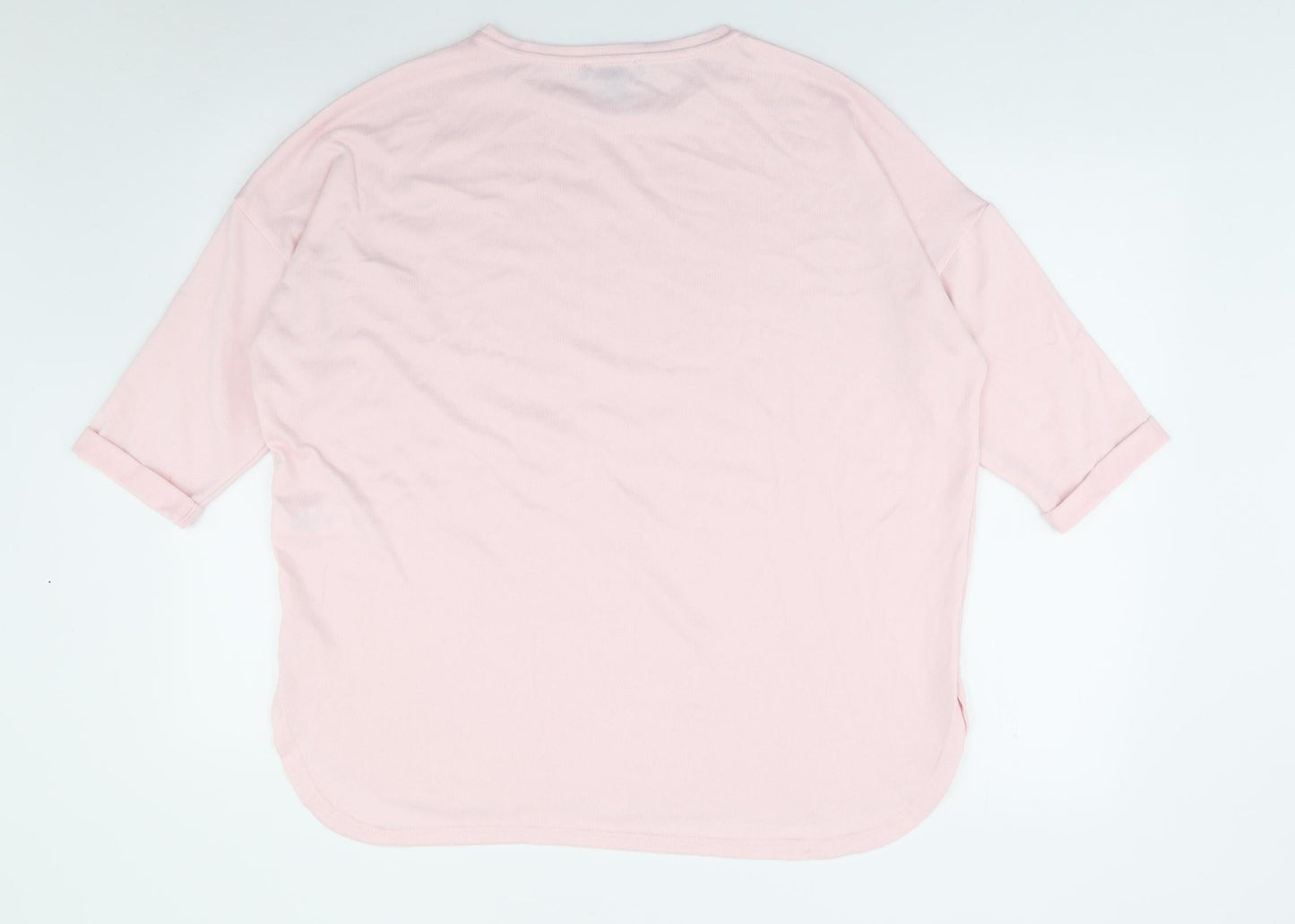 Womens UK Size M New Look Pink Jersey T-Shirt