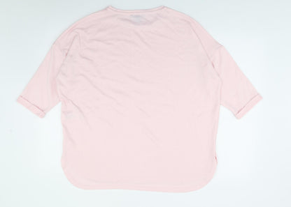 Womens UK Size M New Look Pink Jersey T-Shirt