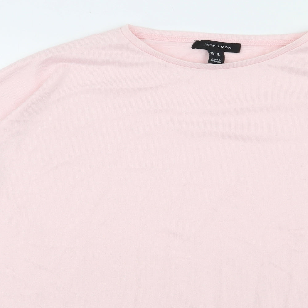 Womens UK Size M New Look Pink Jersey T-Shirt
