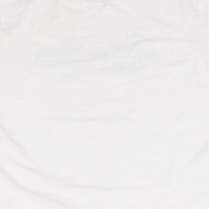 SheIn Girls White  Cotton Pullover T-Shirt Size 12 Years Crew Neck Pullover
