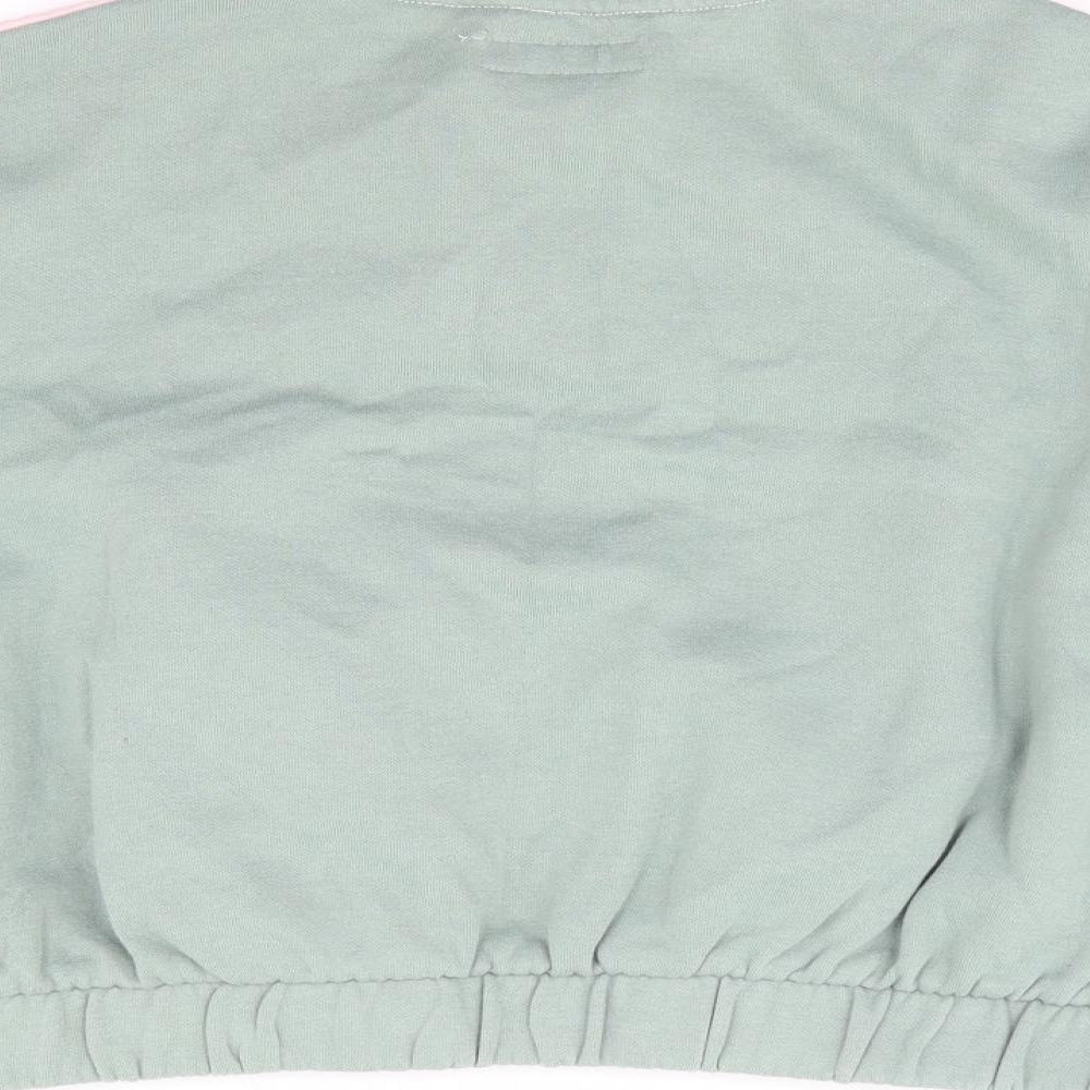 Primark Girls Green Colourblock Cotton Pullover Sweatshirt Size 11-12 Years  Pullover