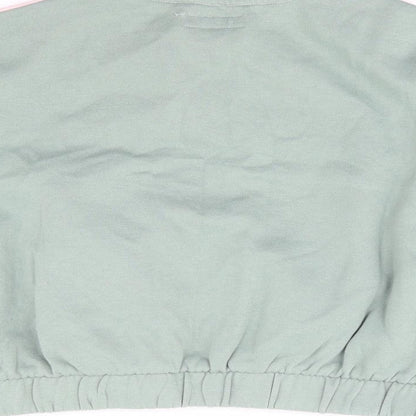 Primark Girls Green Colourblock Cotton Pullover Sweatshirt Size 11-12 Years  Pullover