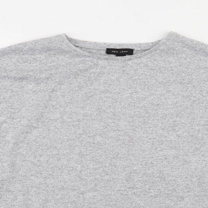 Womens UK Size M New Look Grey Jersey T-Shirt