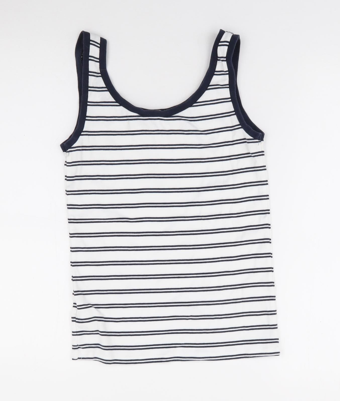 Womens UK Size 10 Marks and Spencer Ivory Jersey Tank