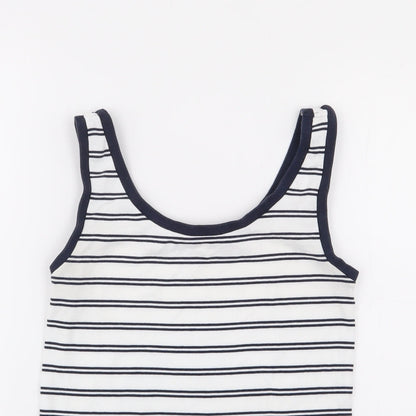 Womens UK Size 10 Marks and Spencer Ivory Jersey Tank