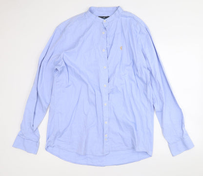 Mens UK Size 2XL ottomoda Blue  Button-Up Long Sleeve Casual Shirt