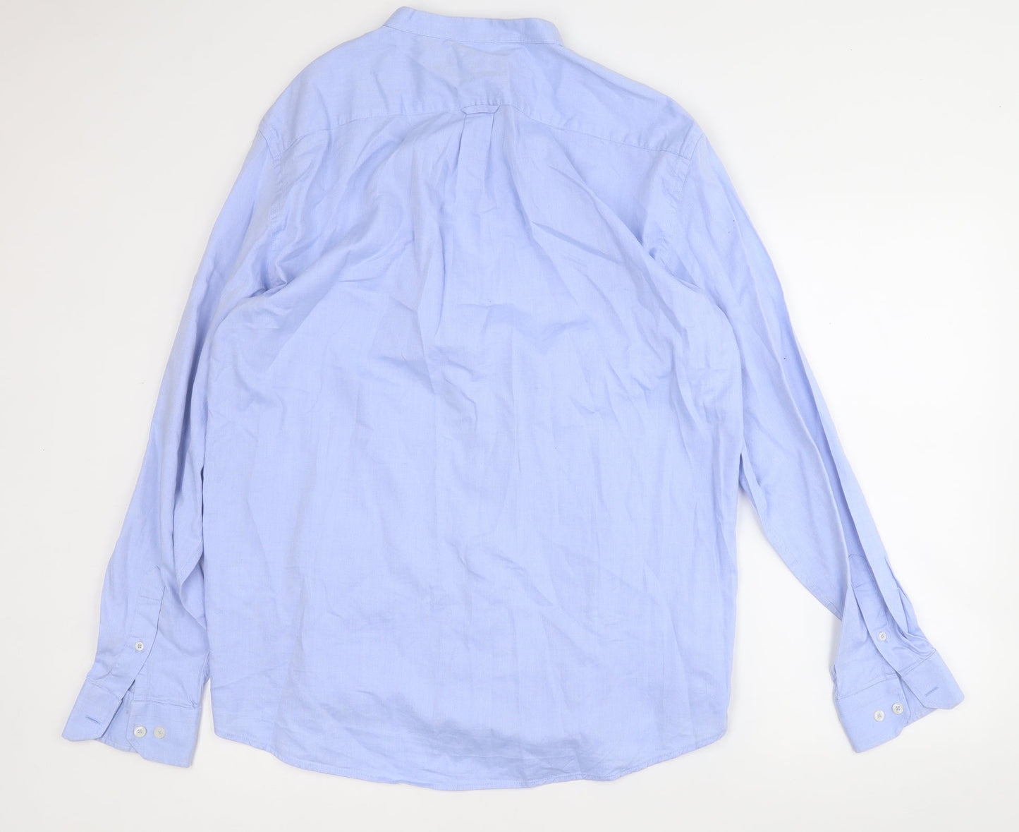 Mens UK Size 2XL ottomoda Blue  Button-Up Long Sleeve Casual Shirt