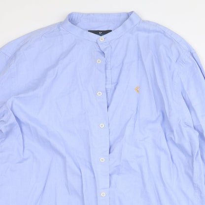 Mens UK Size 2XL ottomoda Blue  Button-Up Long Sleeve Casual Shirt