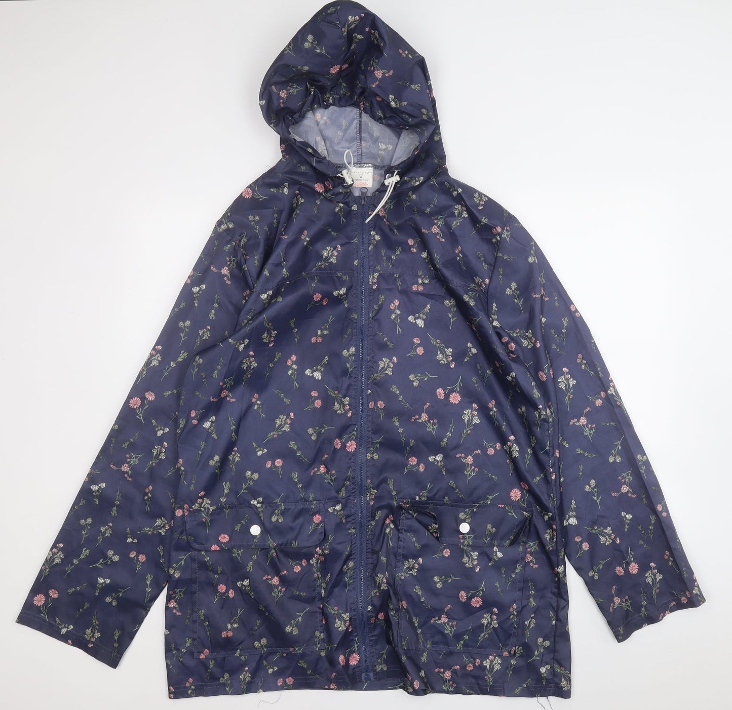 Womens UK Size M ANNE DE LANCAY Blue Rain Coat