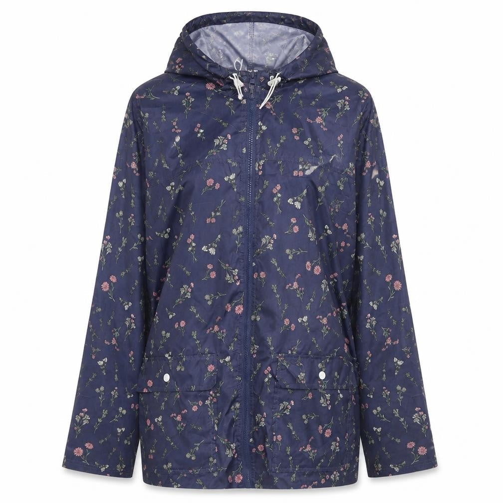 Womens UK Size M ANNE DE LANCAY Blue Rain Coat
