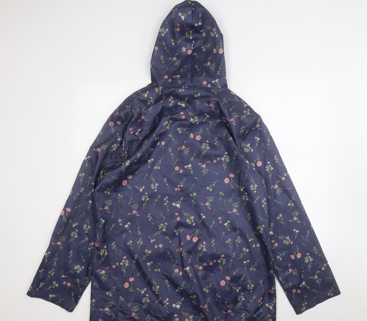 Womens UK Size M ANNE DE LANCAY Blue Rain Coat