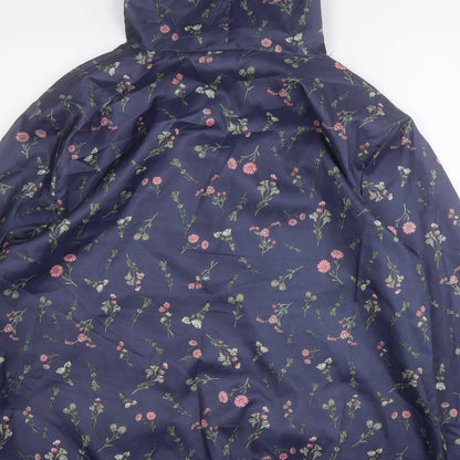 Womens UK Size M ANNE DE LANCAY Blue Rain Coat