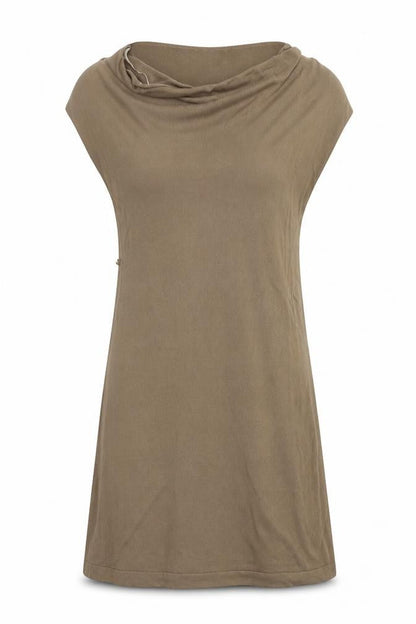 H&M Womens Brown  Viscose A-Line  Size M  Round Neck
