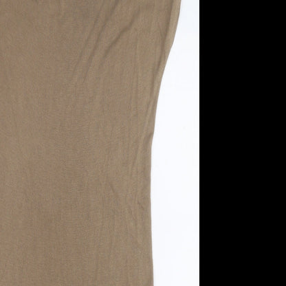 H&M Womens Brown  Viscose A-Line  Size M  Round Neck