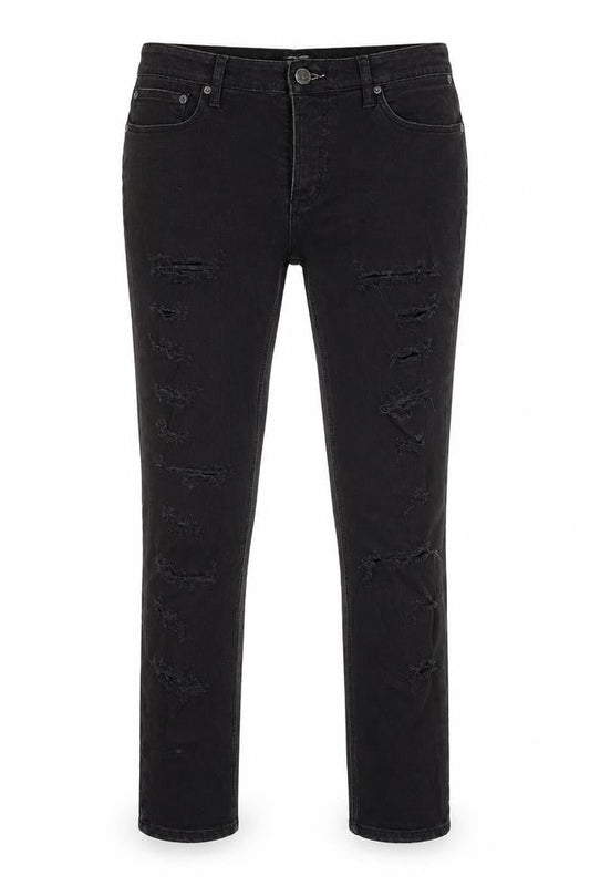 River Island Womens Black  Cotton Skinny Jeans Size 32 L27 in Regular