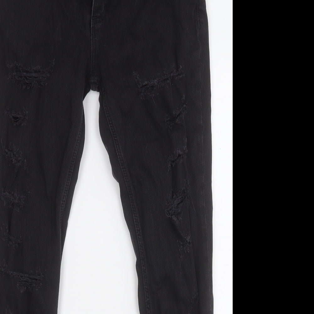 River Island Womens Black  Cotton Skinny Jeans Size 32 L27 in Regular