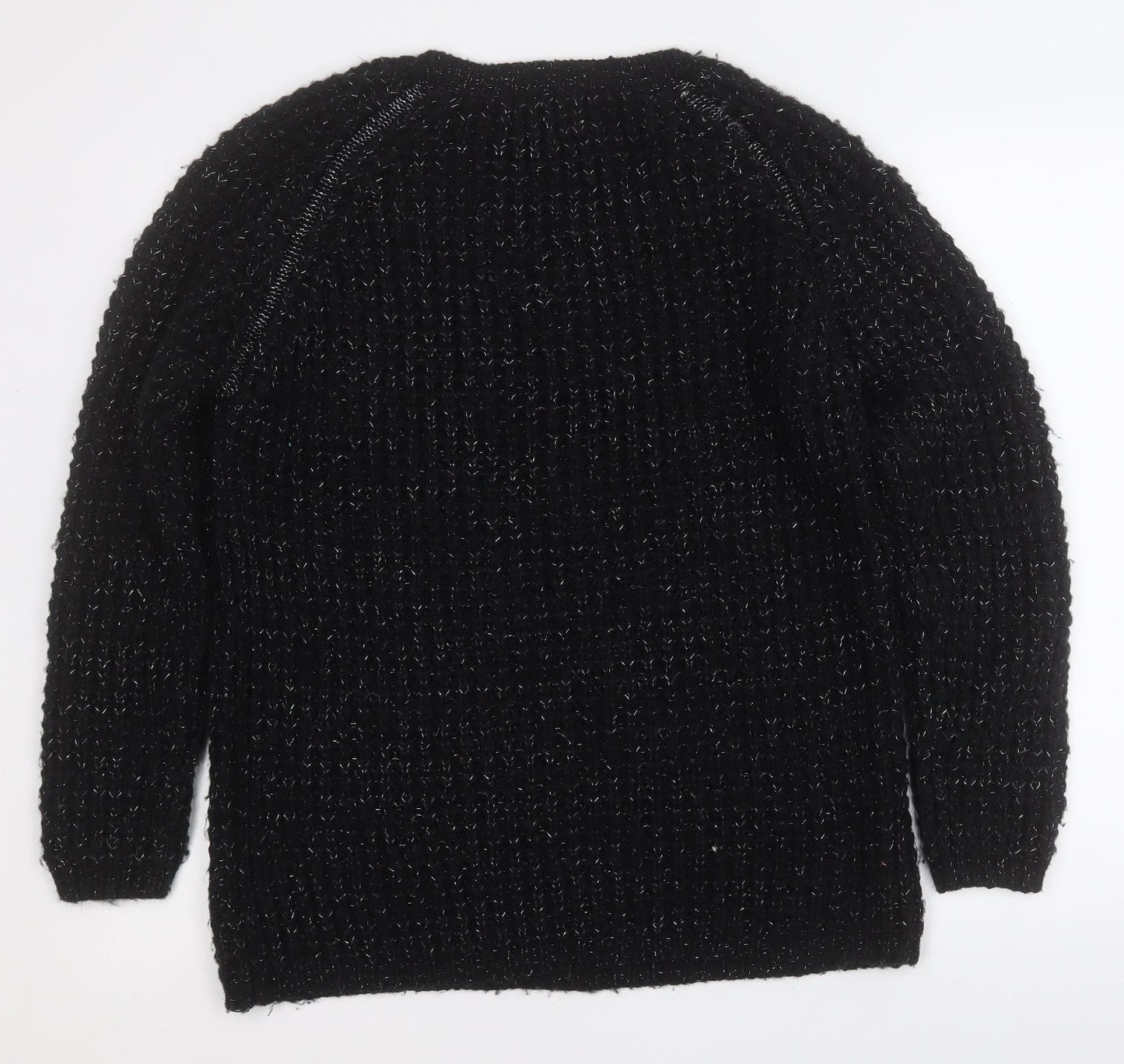Womens UK Size 14 Papaya Black Pullover Jumper