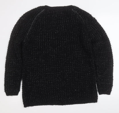 Womens UK Size 14 Papaya Black Pullover Jumper