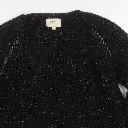 Womens UK Size 14 Papaya Black Pullover Jumper