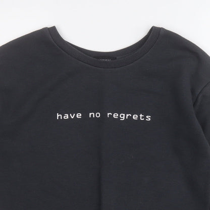 Atmosphere Womens Grey  Polyester Pullover Sweatshirt Size 6   - Have no regrets
