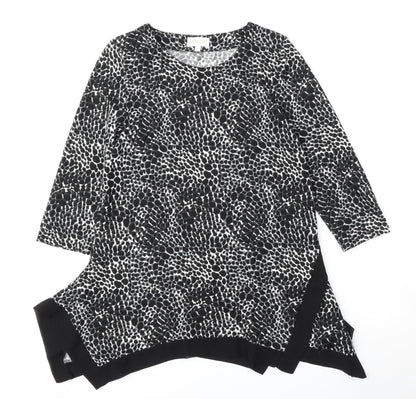 Apricot Womens Multicoloured Round Neck Geometric Polyester Pullover Jumper Size 10