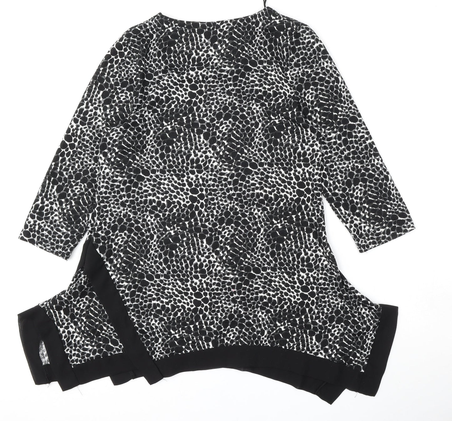 Apricot Womens Multicoloured Round Neck Geometric Polyester Pullover Jumper Size 10