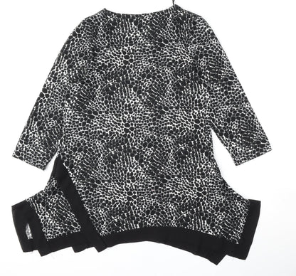 Apricot Womens Multicoloured Round Neck Geometric Polyester Pullover Jumper Size 10