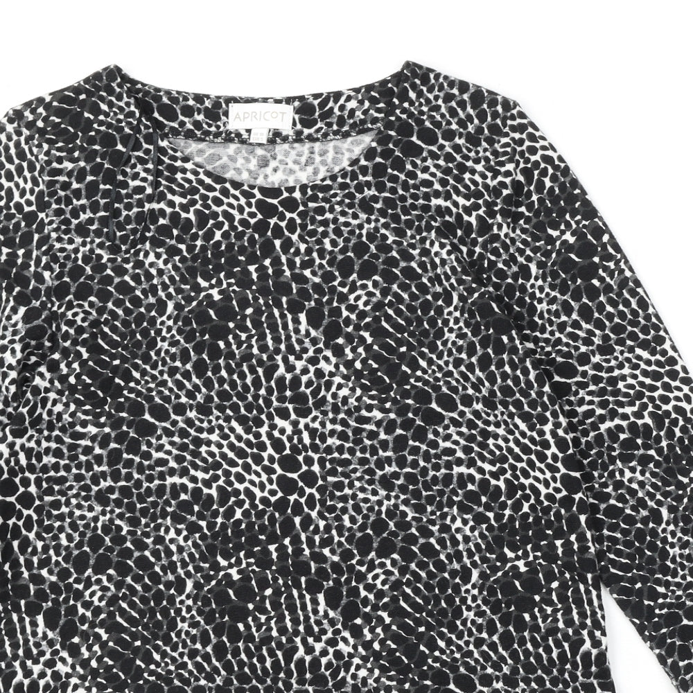 Apricot Womens Multicoloured Round Neck Geometric Polyester Pullover Jumper Size 10