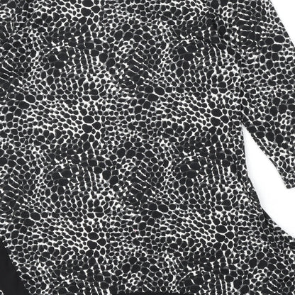 Apricot Womens Multicoloured Round Neck Geometric Polyester Pullover Jumper Size 10