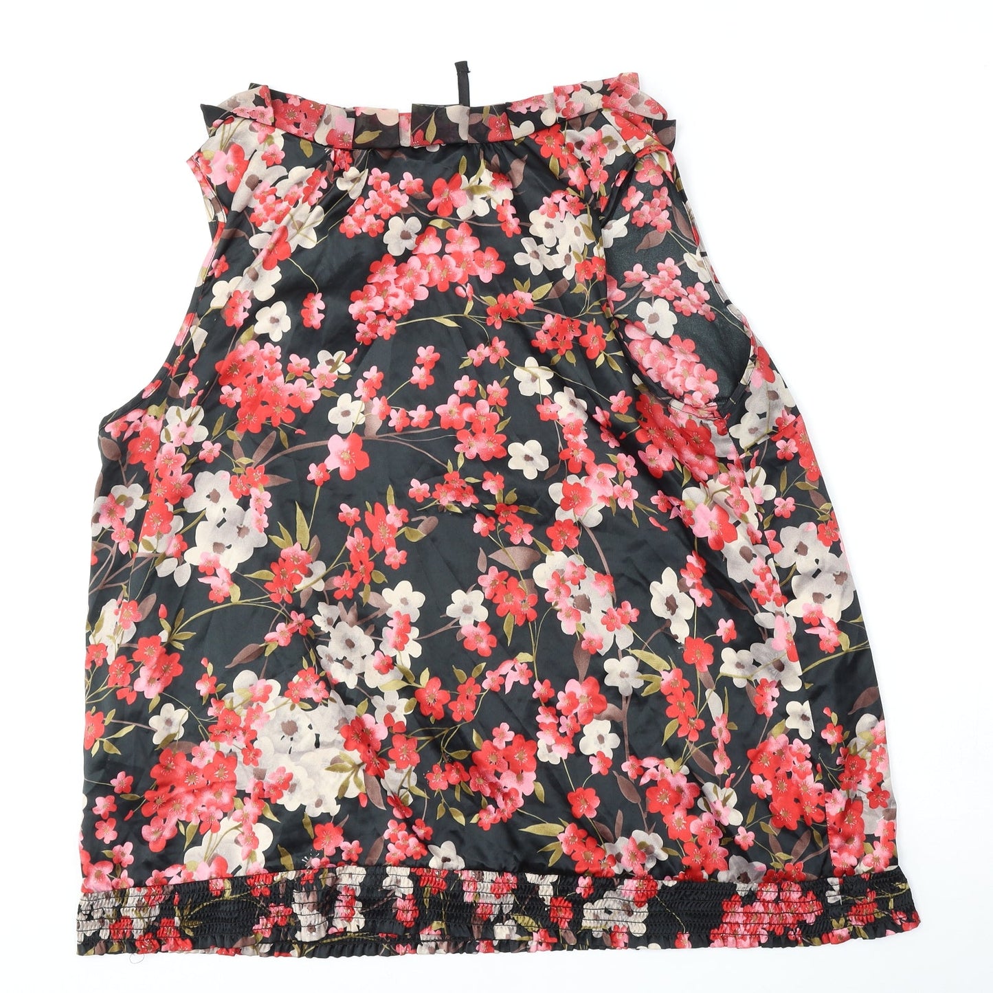 E Womens Multicoloured Floral Polyester Basic Blouse Size XL Round Neck